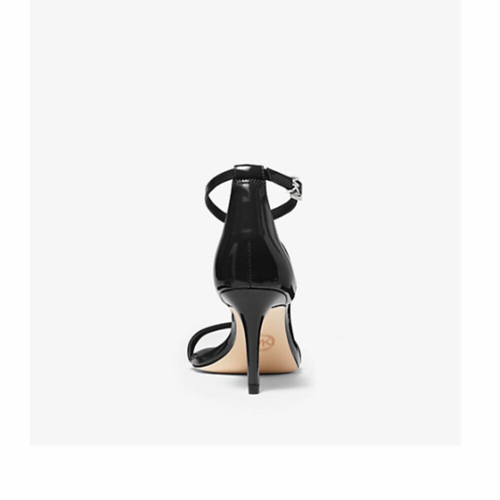MICHAEL KORS Black Patent Leather Strappy Heels Sandals Size 7 $195 Retail NIB - Picture 4 of 11